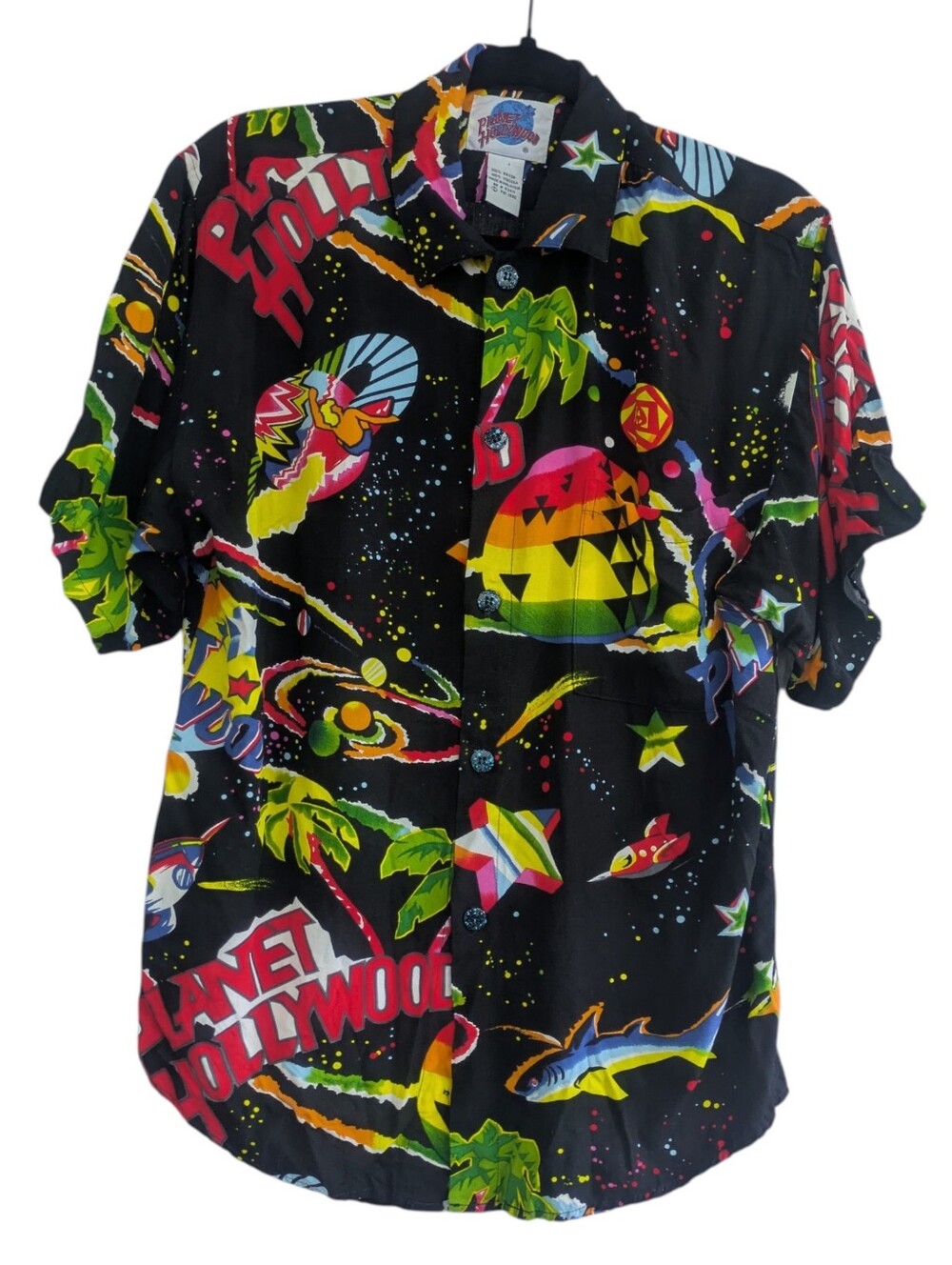 Planet Hollywood 90s Space Surfer Button Shirt